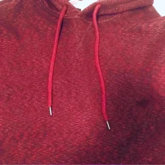 Levi’s Men’s Carbernet Red Heathered Long Sleeve Hoodie Kangaroo Pocket Small - Picture 7 of 12